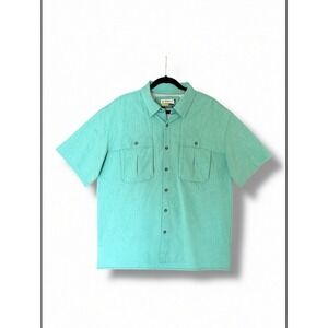 Magellan Vented Relaxed Button Up Short Sleeve Shirt Mens Large Fishing Outdoor